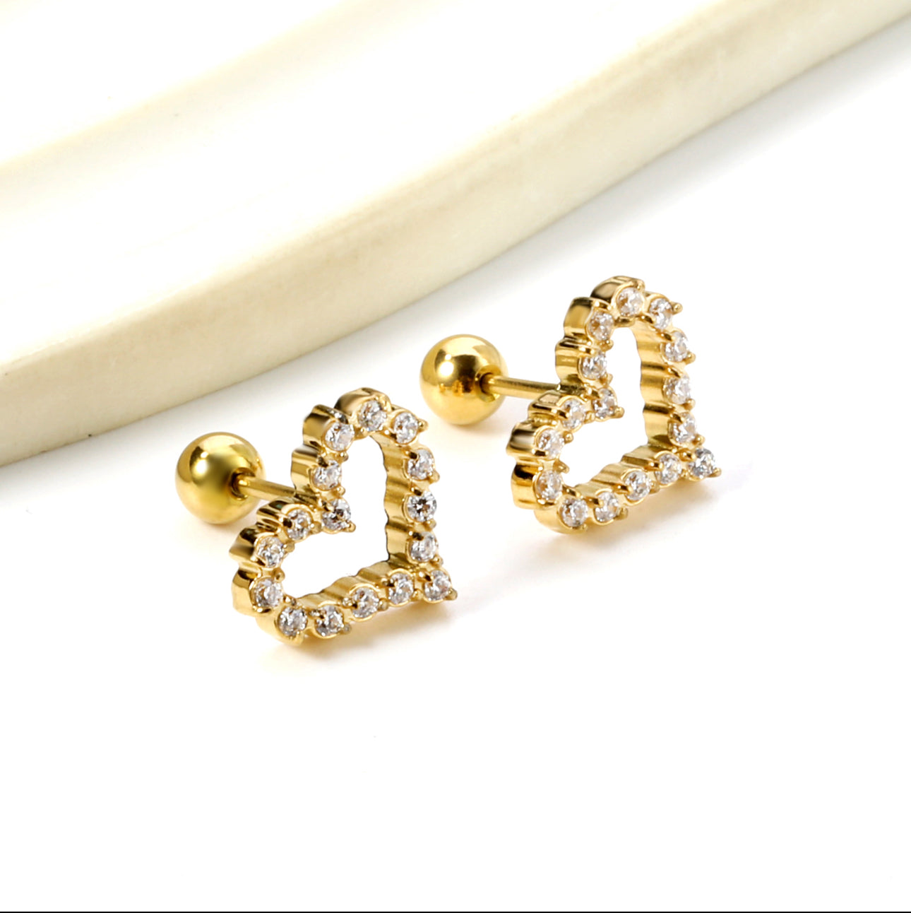 Gold Sparkly Hearts
