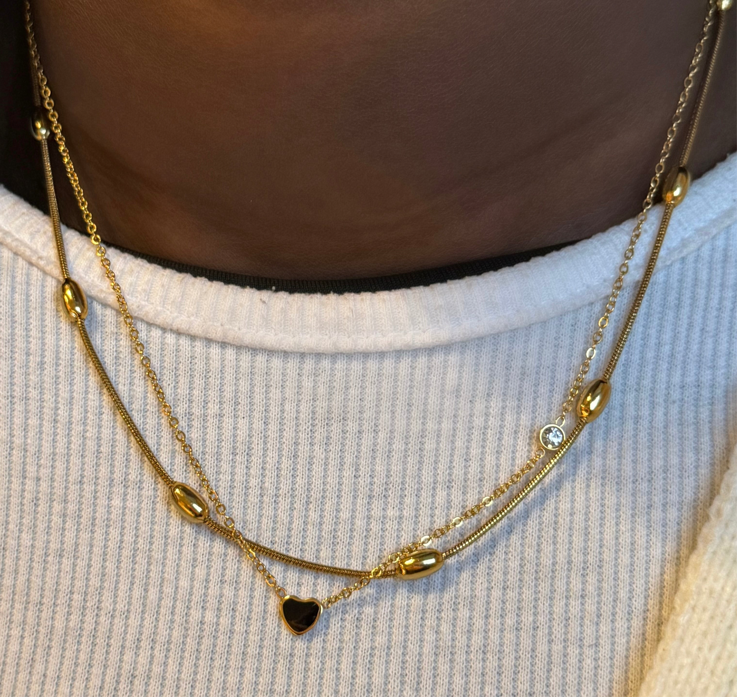 Golden Petite Heart Necklace