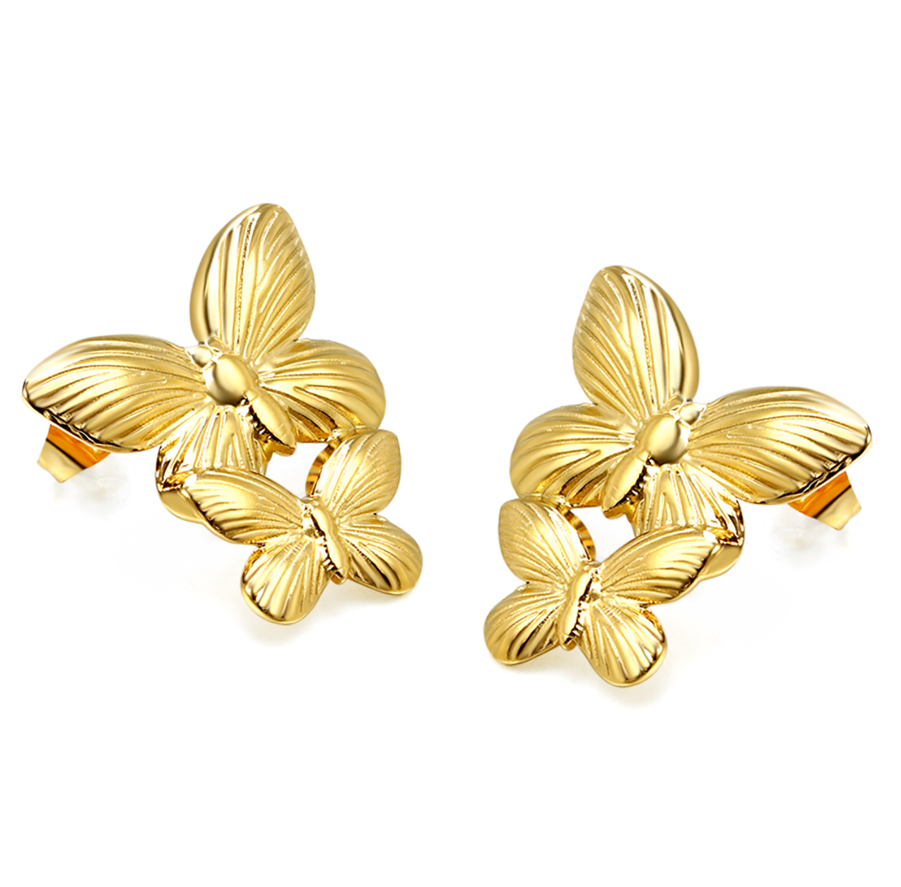 Golden Butterfly Earrings