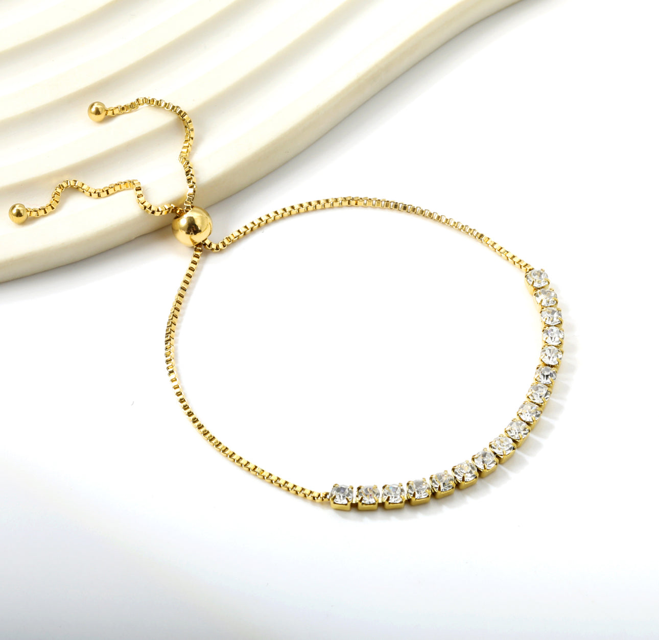 Sparkly Adjustable Tennis Bracelet