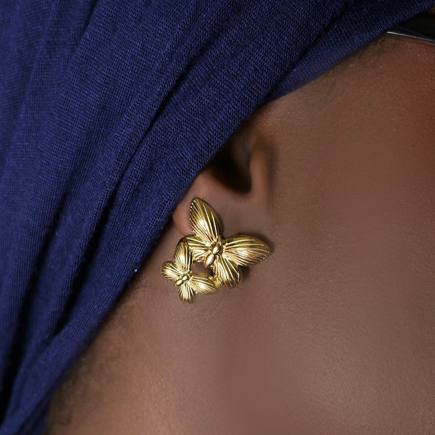 Golden Butterfly Earrings