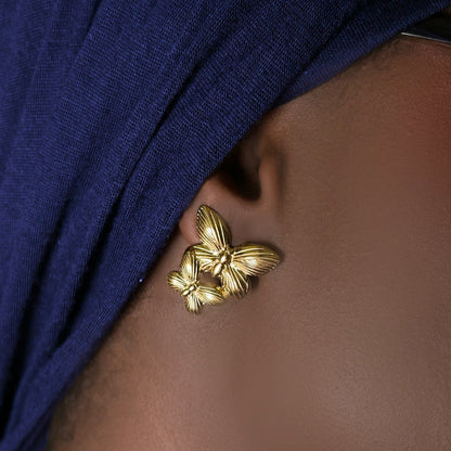 Golden Butterfly Earrings